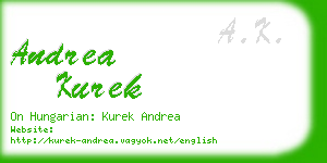 andrea kurek business card